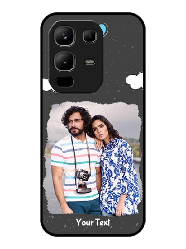 Custom Infinix Note 50x 5G Custom Glass Phone Case - Splashes With Love Doodles Design