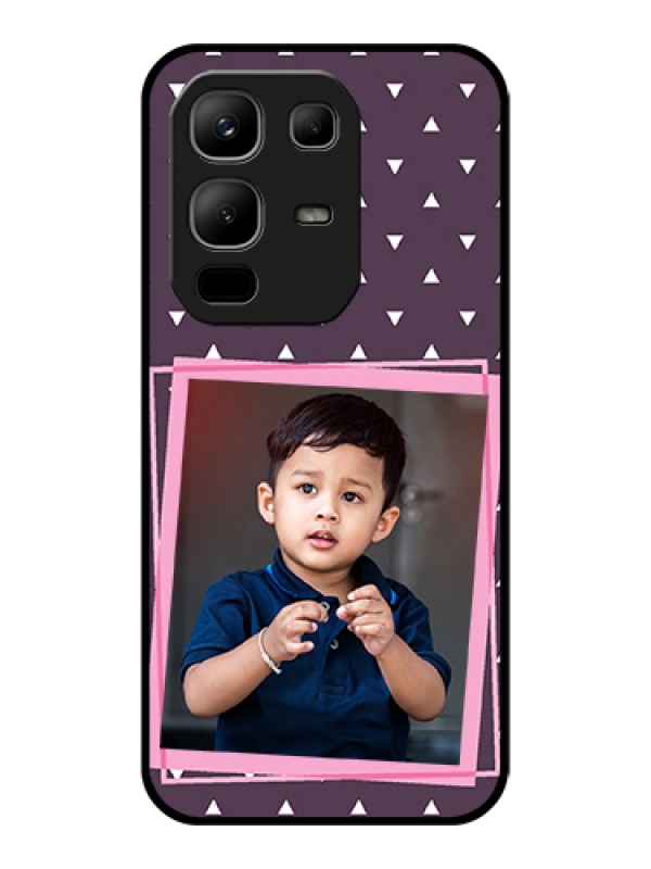 Custom Infinix Note 50x 5G Custom Glass Phone Case - Triangle Pattern Dotted Design