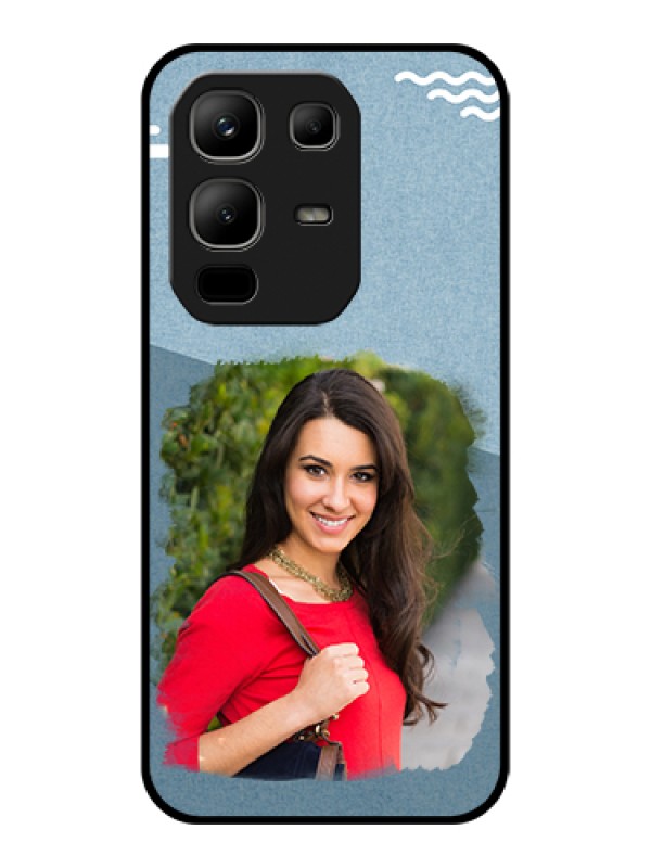 Custom Infinix Note 50x 5G Custom Glass Phone Case - Grunge Line Art Design