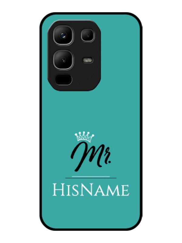 Custom Infinix Note 50x 5G Custom Glass Phone Case - Mr With Name Design