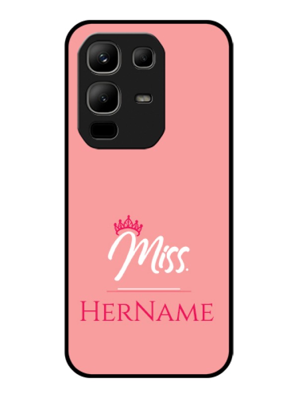 Custom Infinix Note 50x 5G Custom Glass Phone Case - Mrs With Name Design