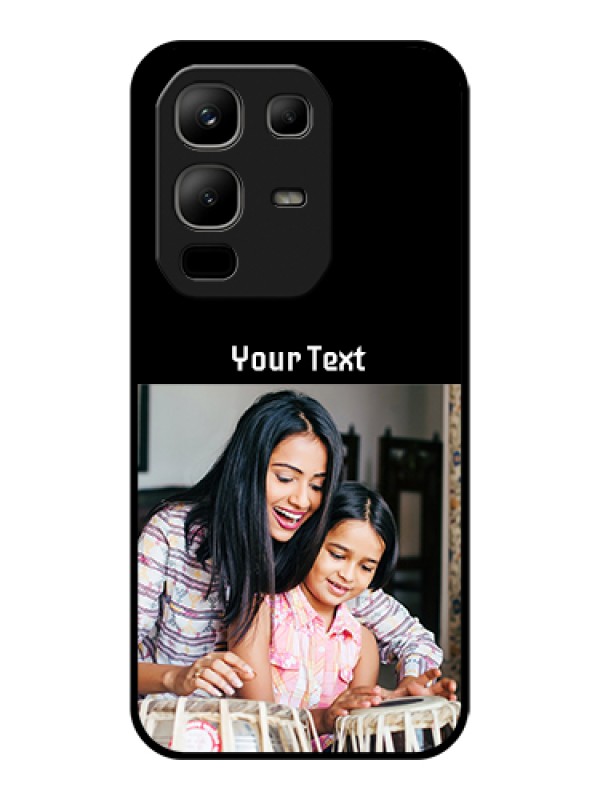 Custom Infinix Note 50x 5G Custom Glass Phone Case - Photo With Name Design