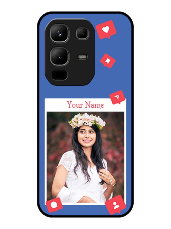 Custom Infinix Note 50x 5G Custom Glass Phone Case - Like Share And Comment Design