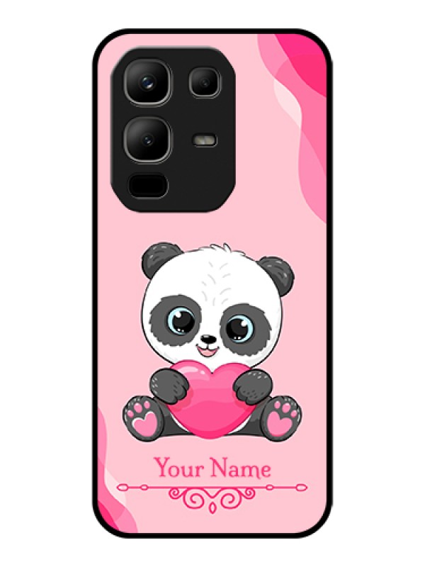Custom Infinix Note 50x 5G Custom Glass Phone Case - Cute Panda Design