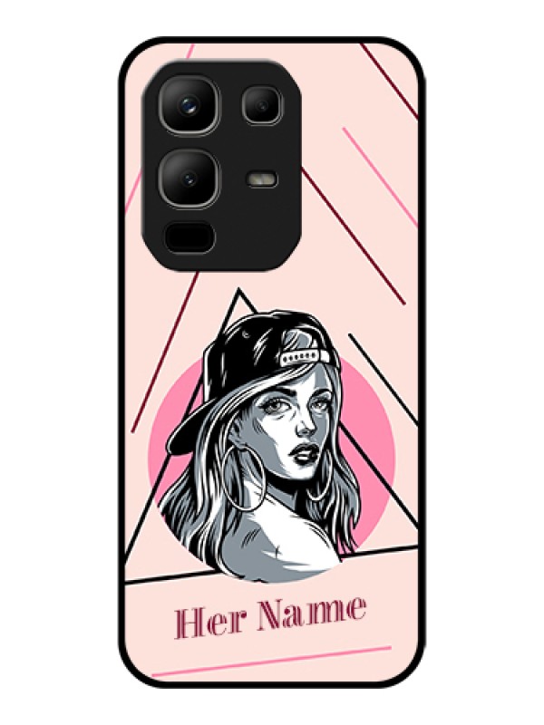 Custom Infinix Note 50x 5G Custom Glass Phone Case - Rockstar Girl Design