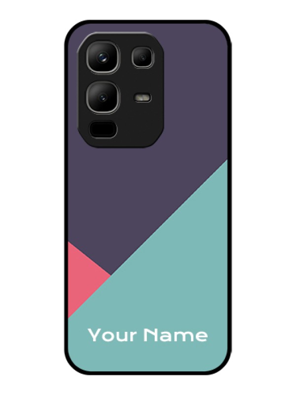 Custom Infinix Note 50x 5G Custom Glass Phone Case - Tri Color Abstract Design