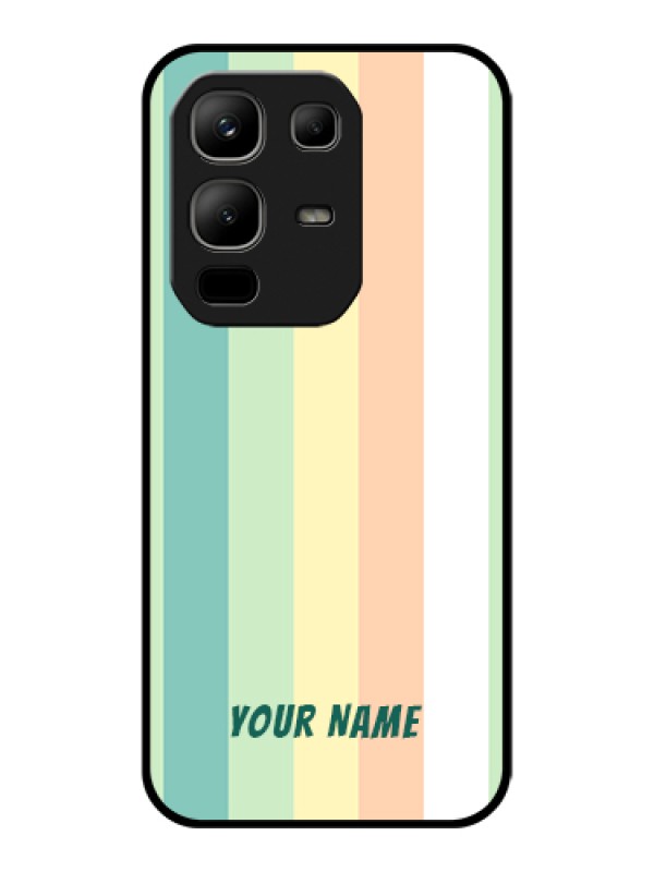 Custom Infinix Note 50x 5G Custom Glass Phone Case - Multi - Colour Stripes Design