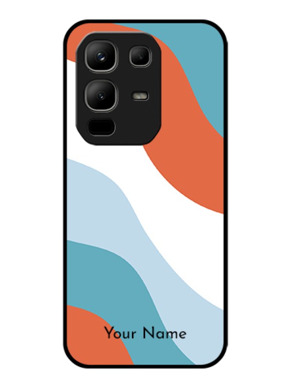 Custom Infinix Note 50x 5G Custom Glass Phone Case - Coloured Waves Design