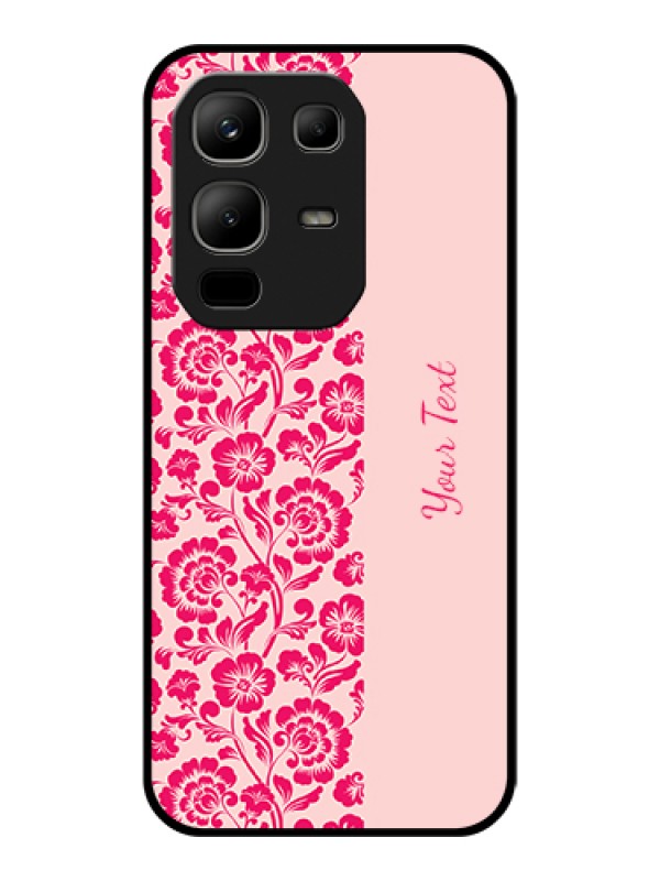 Custom Infinix Note 50x 5G Custom Glass Phone Case - Attractive Floral Pattern Design