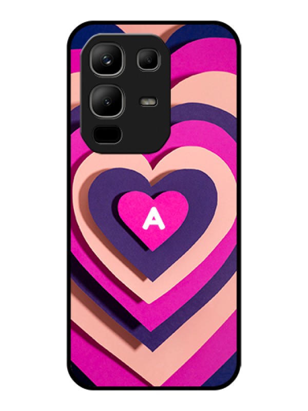 Custom Infinix Note 50x 5G Custom Glass Phone Case - Cute Heart Pattern Design