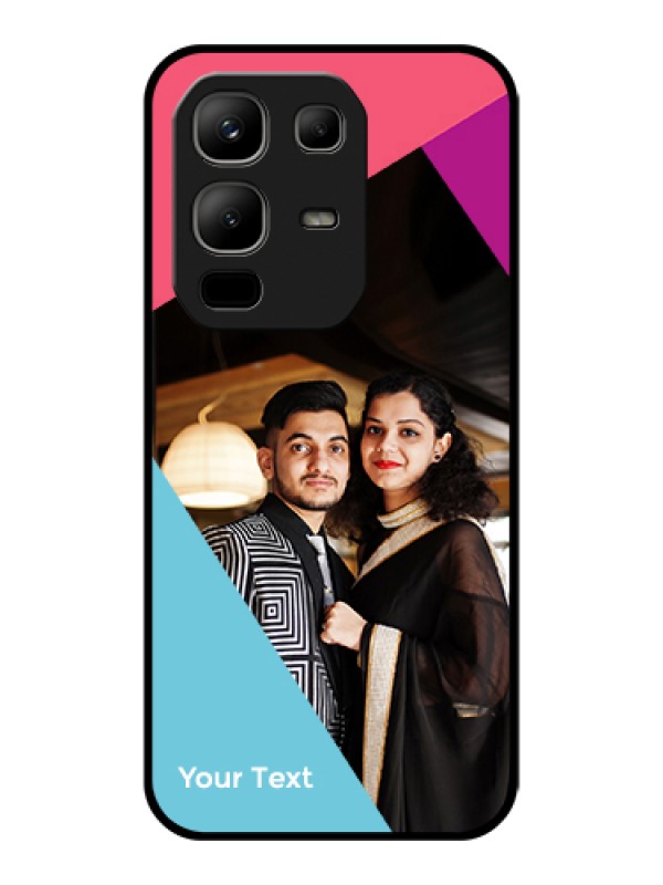 Custom Infinix Note 50x 5G Custom Glass Phone Case - Stacked Triple Colour Design