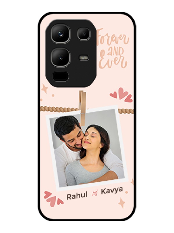 Custom Infinix Note 50x 5G Custom Glass Phone Case - Forever And Ever Love Design