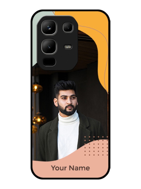 Custom Infinix Note 50x 5G Custom Glass Phone Case - Tri - Coloured Overlay Design