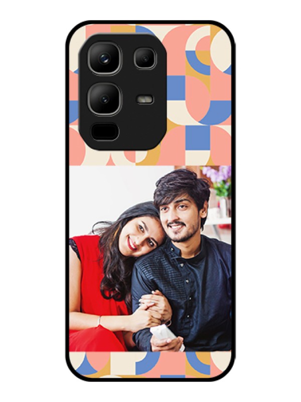 Custom Infinix Note 50x 5G Custom Glass Phone Case - Semi - Circle Maze Pattern Design