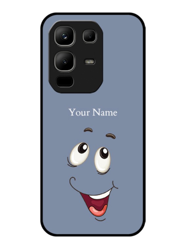 Custom Infinix Note 50x 5G Custom Glass Phone Case - Laughing Cartoon Face Design
