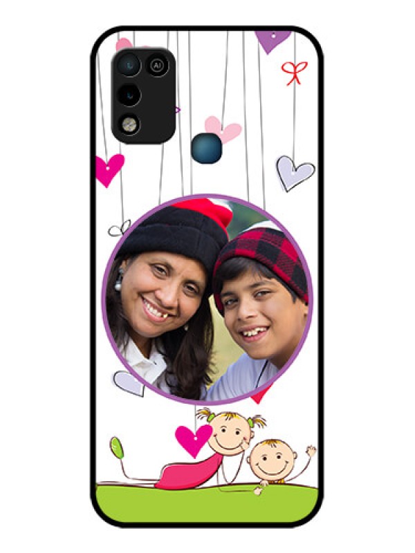 Custom Infinix Smart 5 Photo Printing on Glass Case - Cute Kids Phone Case Design