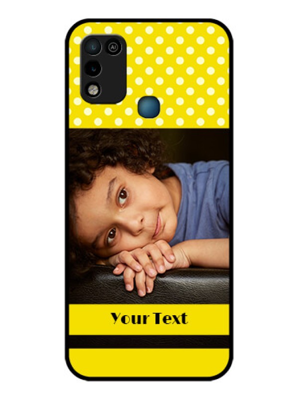 Custom Infinix Smart 5 Custom Glass Phone Case - Bright Yellow Case Design