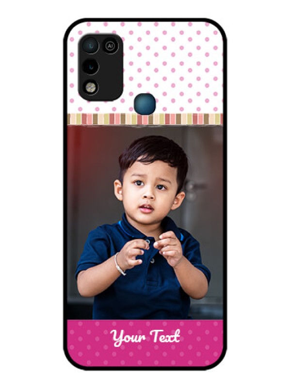 Custom Infinix Smart 5 Photo Printing on Glass Case - Cute Girls Cover Design