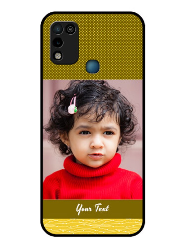 Custom Infinix Smart 5 Custom Glass Phone Case - Simple Green Color Design