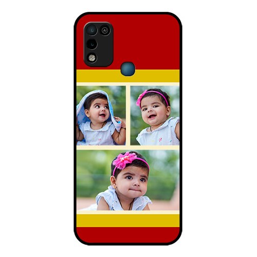 Buy Infinix Smart 5 Custom Glass Mobile Case Multiple Pic Upload Design