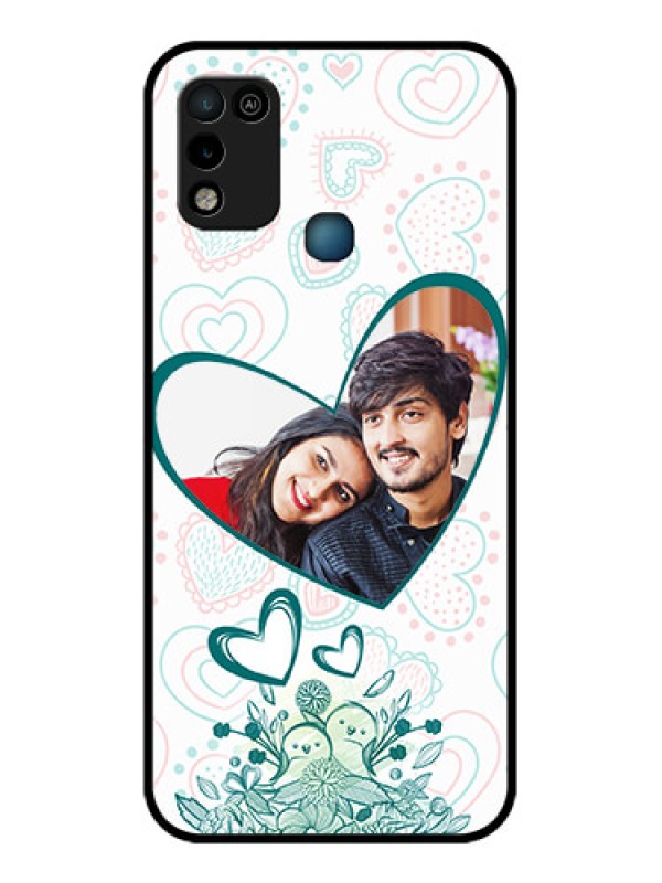 Custom Infinix Smart 5 Photo Printing on Glass Case - Premium Couple Design
