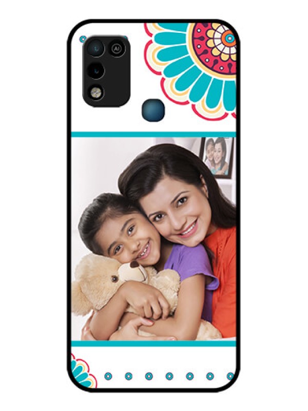 Custom Infinix Smart 5 Custom Glass Phone Case - Flower Design