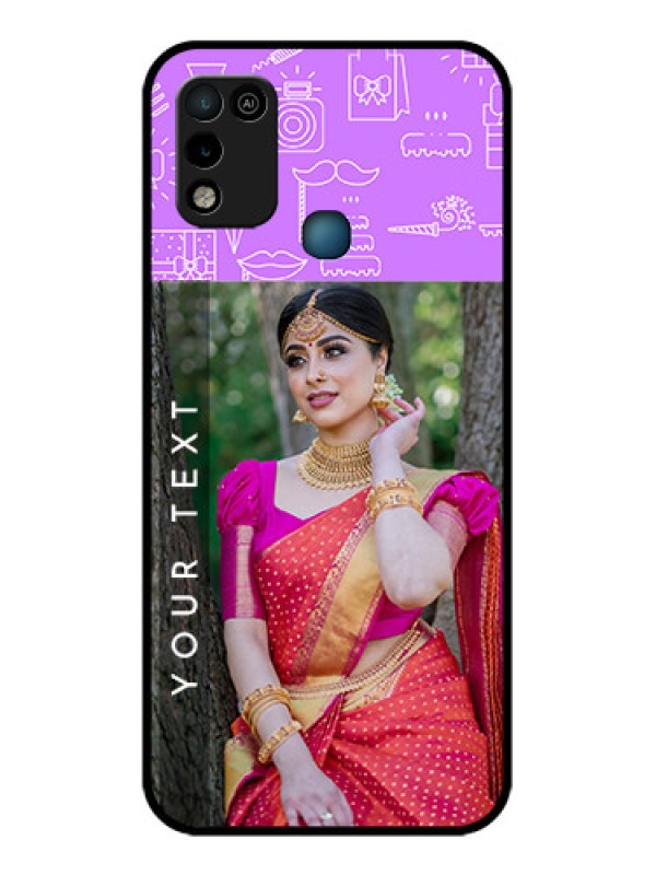 Custom Infinix Smart 5 Custom Glass Mobile Case - Birthday Icons Design