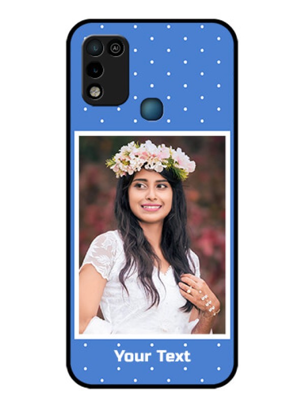 Custom Infinix Smart 5 Photo Printing on Glass Case - Polka dots design