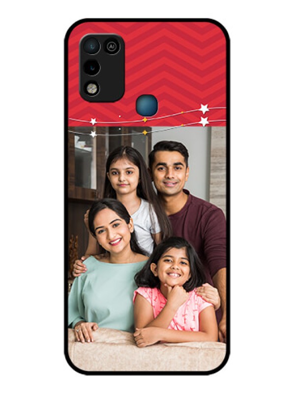 Custom Infinix Smart 5 Personalized Glass Phone Case - Happy Family Design
