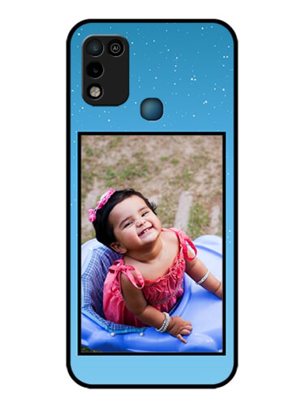 Custom Infinix Smart 5 Custom Glass Mobile Case - Wave Pattern Colorful Design