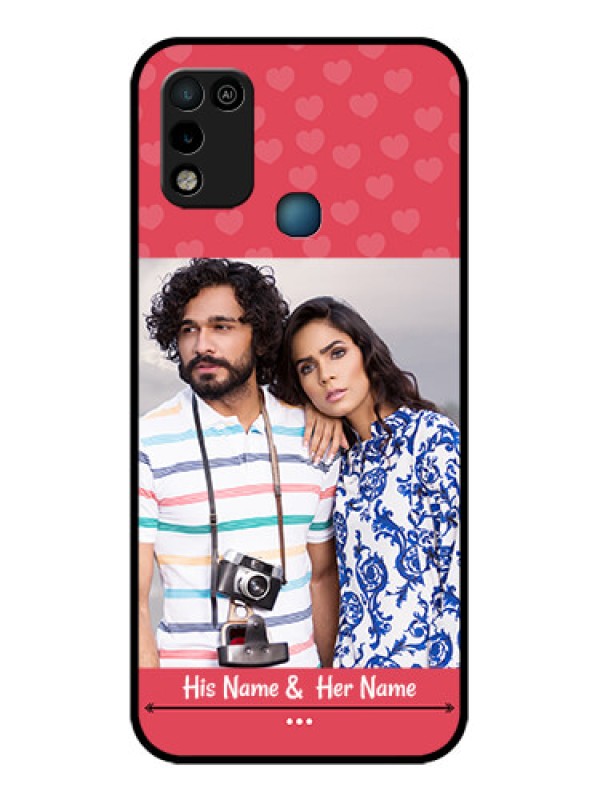 Custom Infinix Smart 5 Photo Printing on Glass Case - Simple Love Design