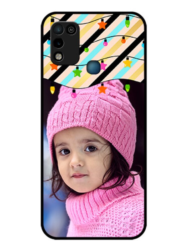 Custom Infinix Smart 5 Custom Glass Mobile Case - Lights Hanging Design