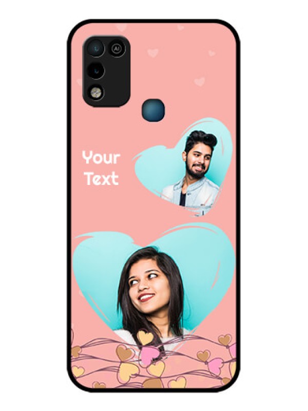 Custom Infinix Smart 5 Custom Glass Mobile Case - Love Doodle Design