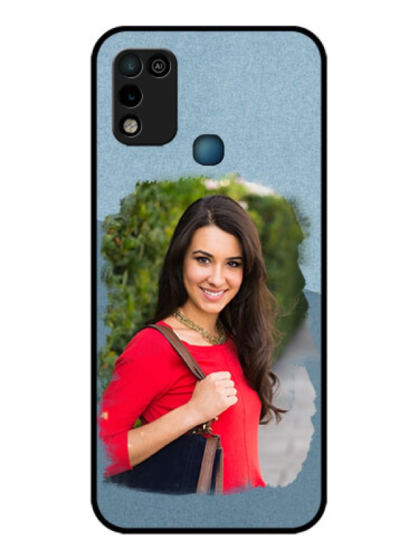 Custom Infinix Smart 5 Custom Glass Mobile Case - Grunge Line Art Design