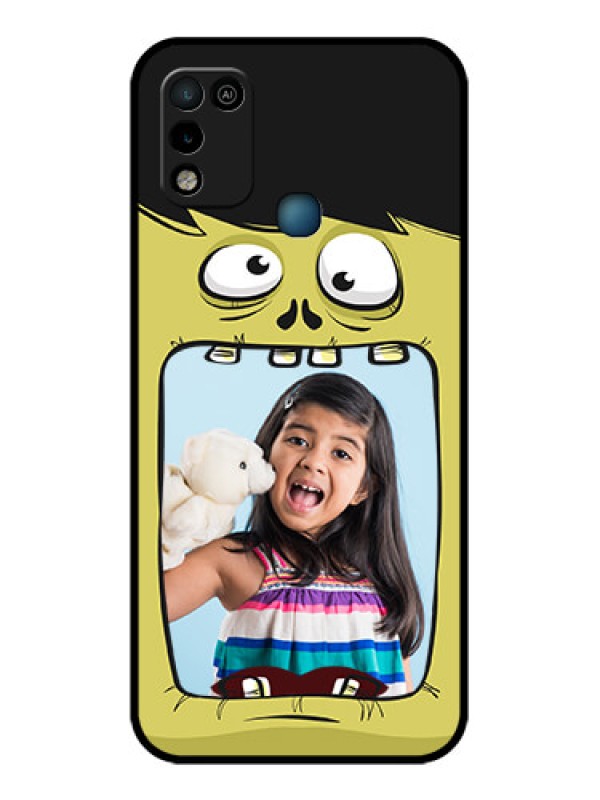Custom Infinix Smart 5 Personalized Glass Phone Case - Cartoon monster back case Design