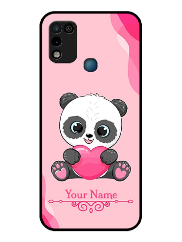Custom Infinix Smart 5 Custom Glass Mobile Case - Cute Panda Design