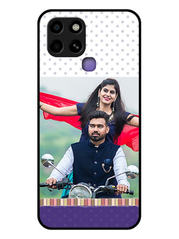 Custom Infinix Smart 6 Photo Printing on Glass Case - Cute Family Design