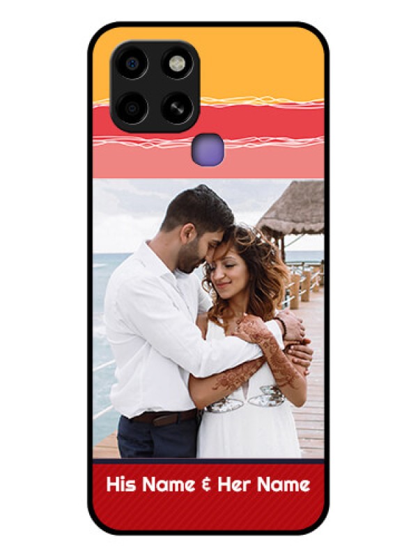 Custom Infinix Smart 6 Custom Glass Mobile Case - Colorful Case Design