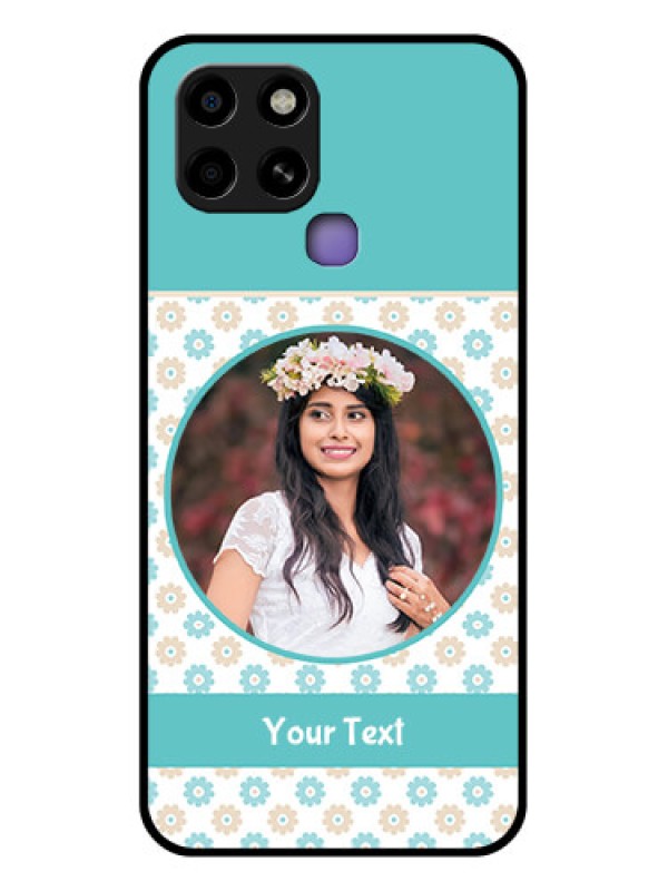 Custom Infinix Smart 6 Custom Glass Mobile Case - Beautiful Flowers Design