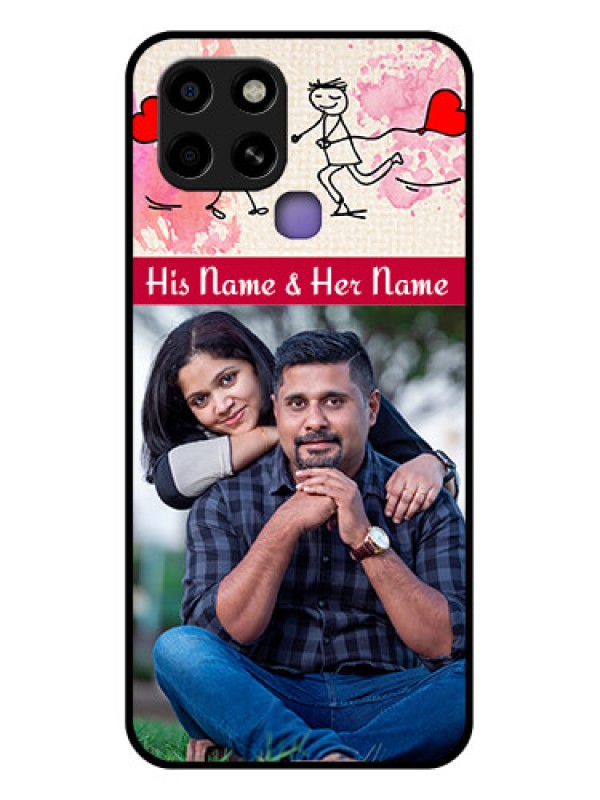 Custom Infinix Smart 6 Photo Printing on Glass Case - You and Me Case Design