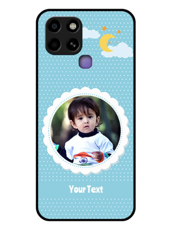 Custom Infinix Smart 6 Personalised Glass Phone Case - Violet Pattern Design