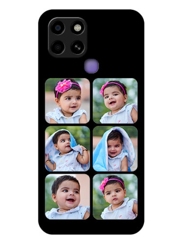 Custom Infinix Smart 6 Photo Printing on Glass Case - Multiple Pictures Design