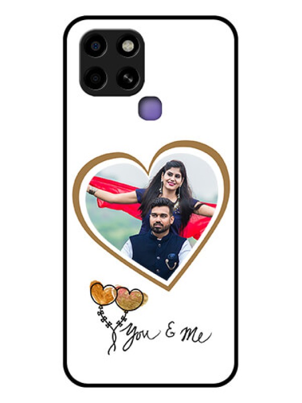 Custom Infinix Smart 6 Custom Glass Mobile Case - You & Me Design