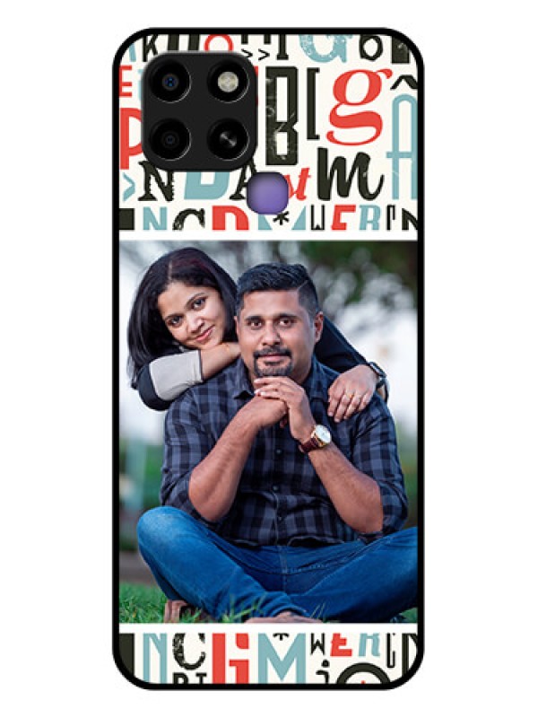 Custom Infinix Smart 6 Personalized Glass Phone Case - Alphabet Design
