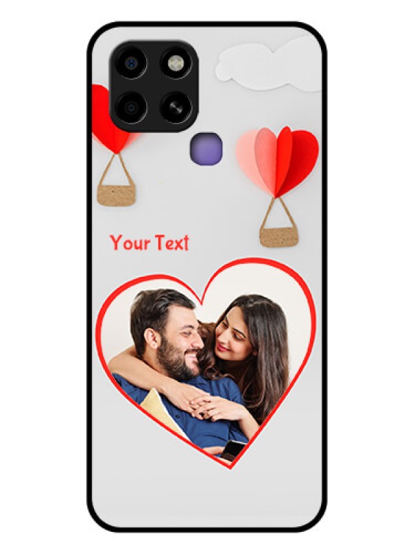 Custom Infinix Smart 6 Custom Glass Mobile Case - Parachute Love Design