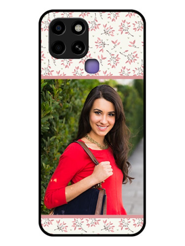 Custom Infinix Smart 6 Custom Glass Phone Case - Premium Floral Design