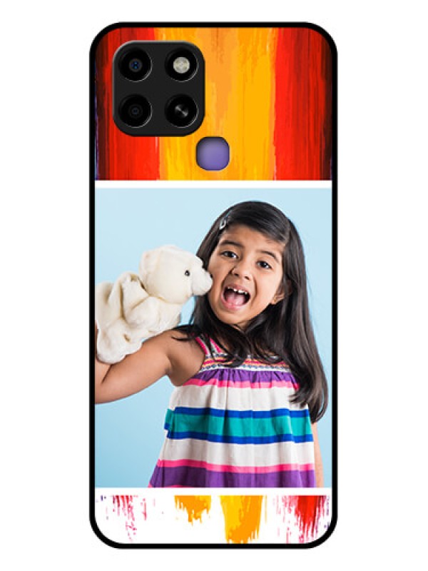 Custom Infinix Smart 6 Personalized Glass Phone Case - Multi Color Design