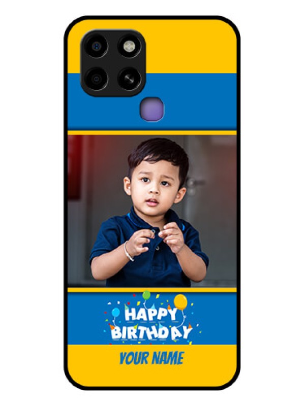 Custom Infinix Smart 6 Custom Glass Mobile Case - Birthday Wishes Design