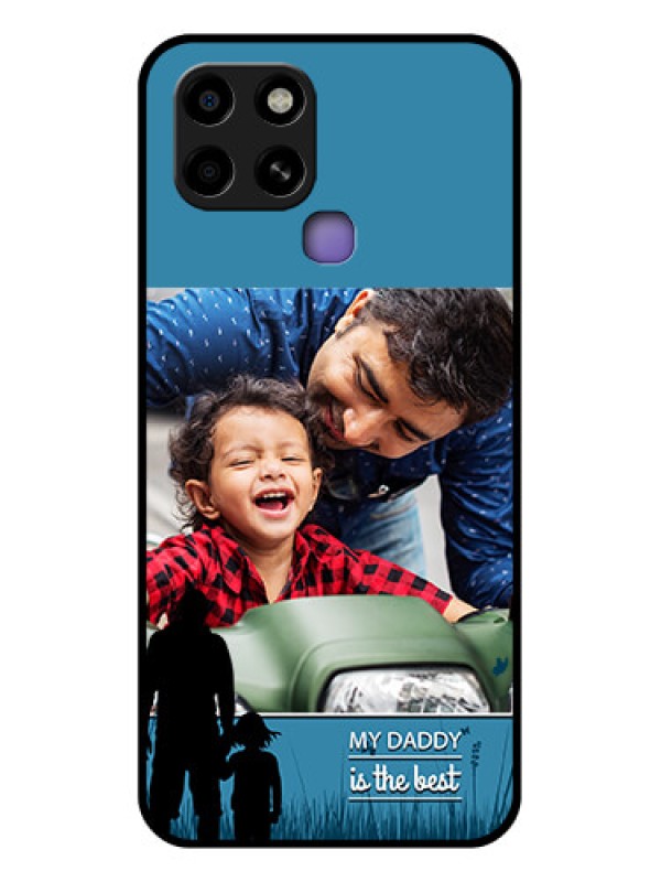 Custom Infinix Smart 6 Custom Glass Mobile Case - Best dad design