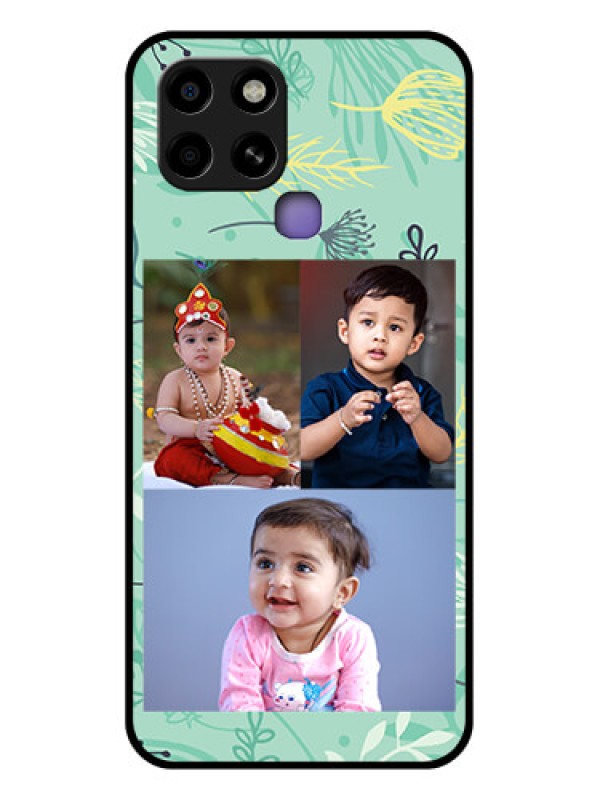 Custom Infinix Smart 6 Photo Printing on Glass Case - Forever Family Design